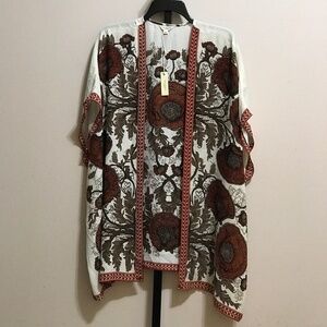 Max Studio Short Sleeve Kimono Cardigan Top